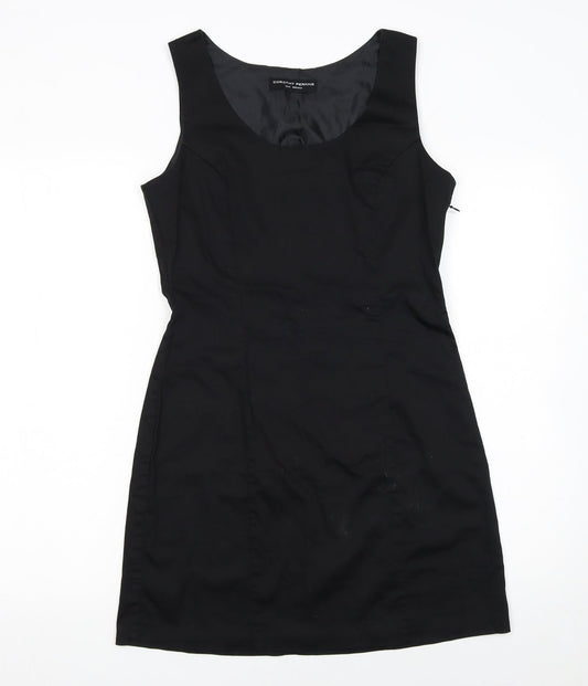 Dorothy Perkins Women's Black Sleeveless Sheath Work Dress Size 10