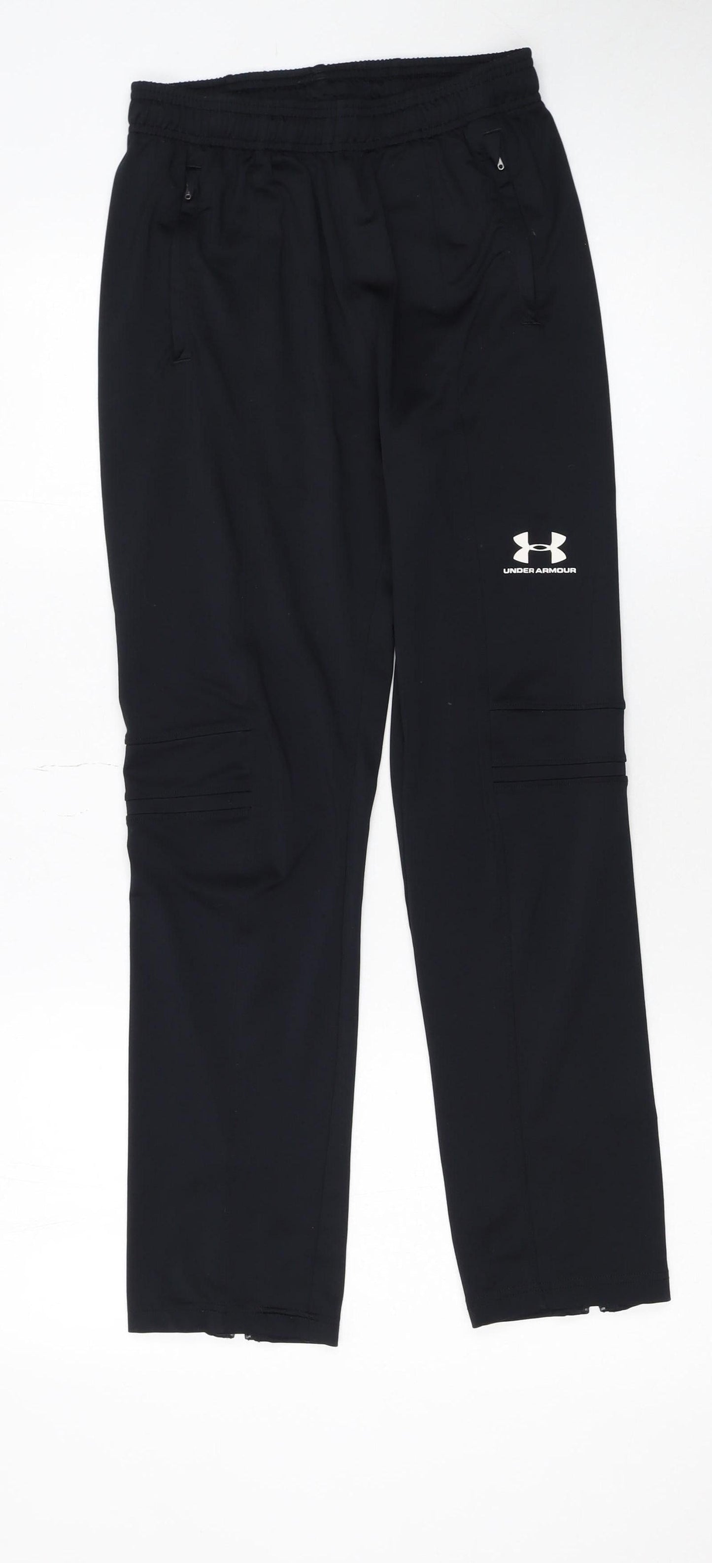 Under Armour Boys Black 14 Years Track Pants Slim Fit Breathable Activewear