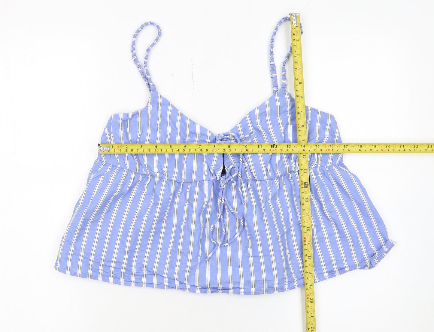 H&M Divided Women’s Blue Striped Camisole Tank Top Size L