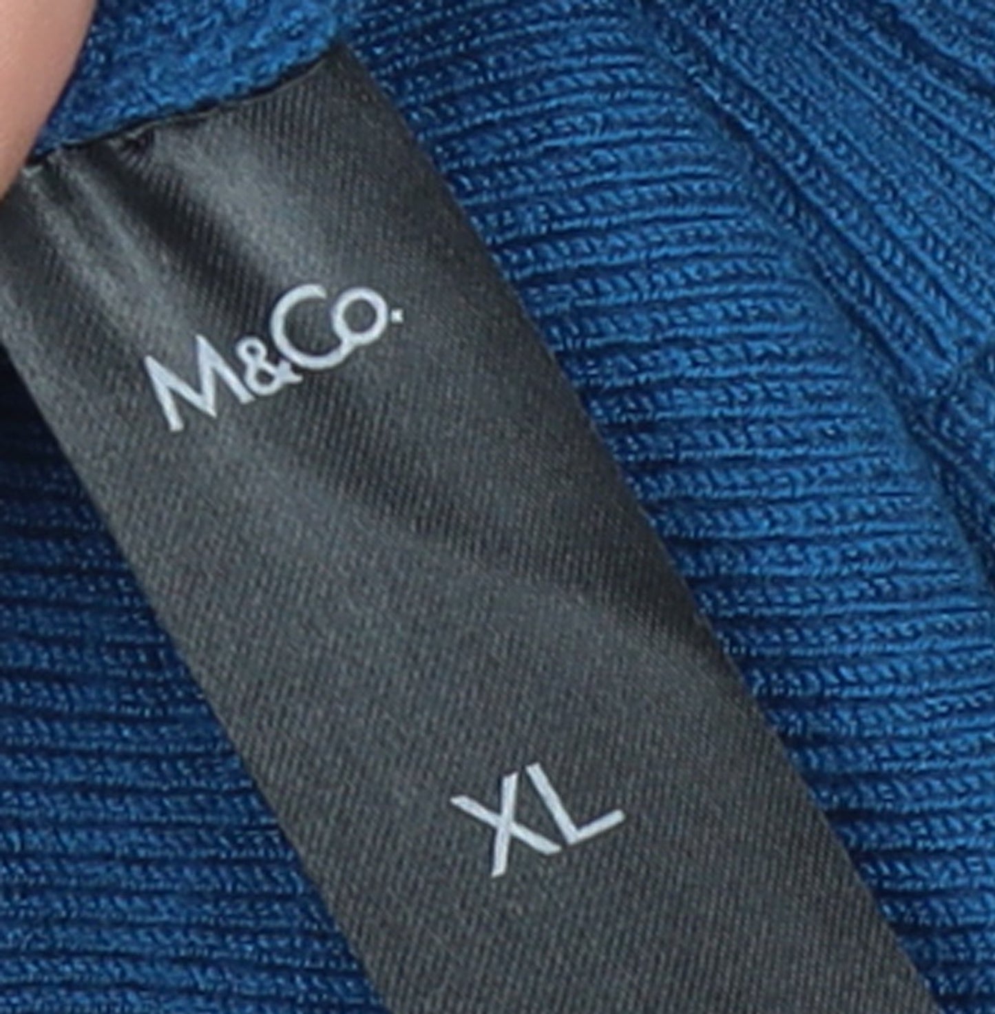 M&Co Women’s Blue Roll Neck Pullover Jumper XL Knit Long Sleeve