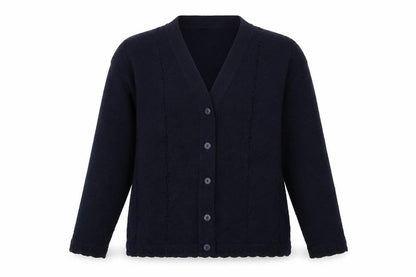 Adams Girls Blue Acrylic Button-Up Knit Cardigan 10 Years