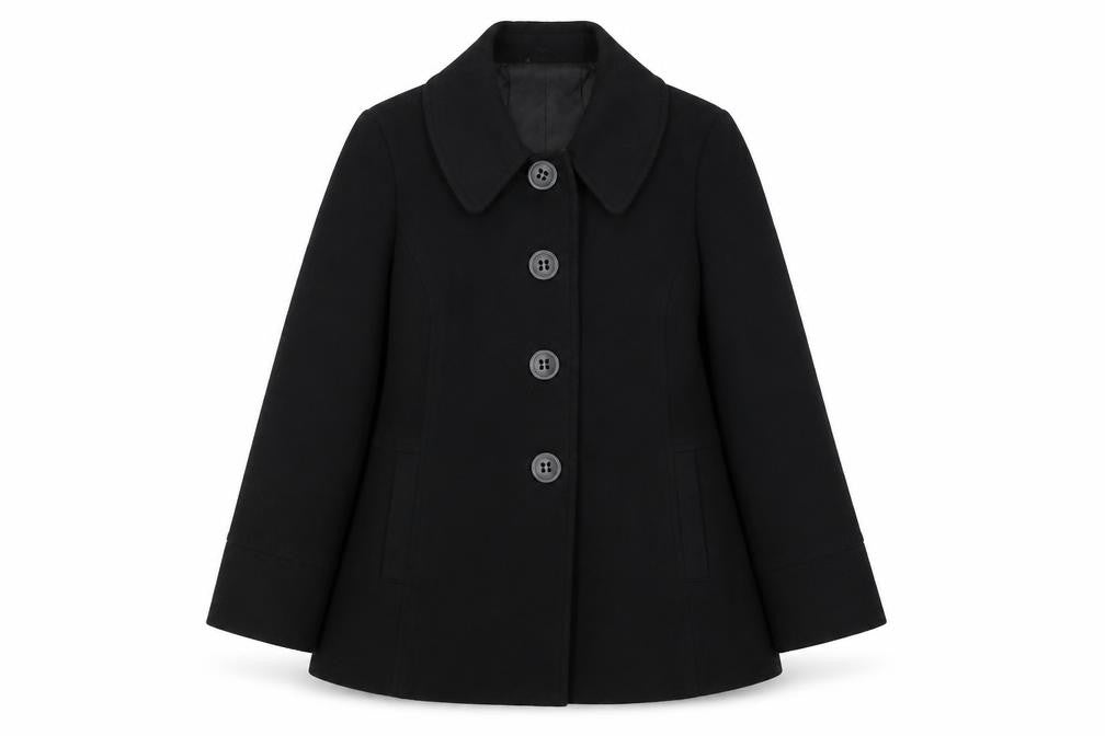 Wardrobe Women Black Mid-Length Overcoat Size 24 Lined