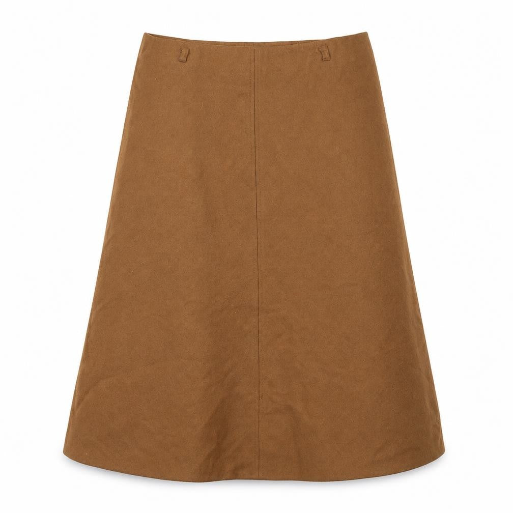 Marks & Spencer Womens Brown Wool Blend A-Line Skirt Size 14
