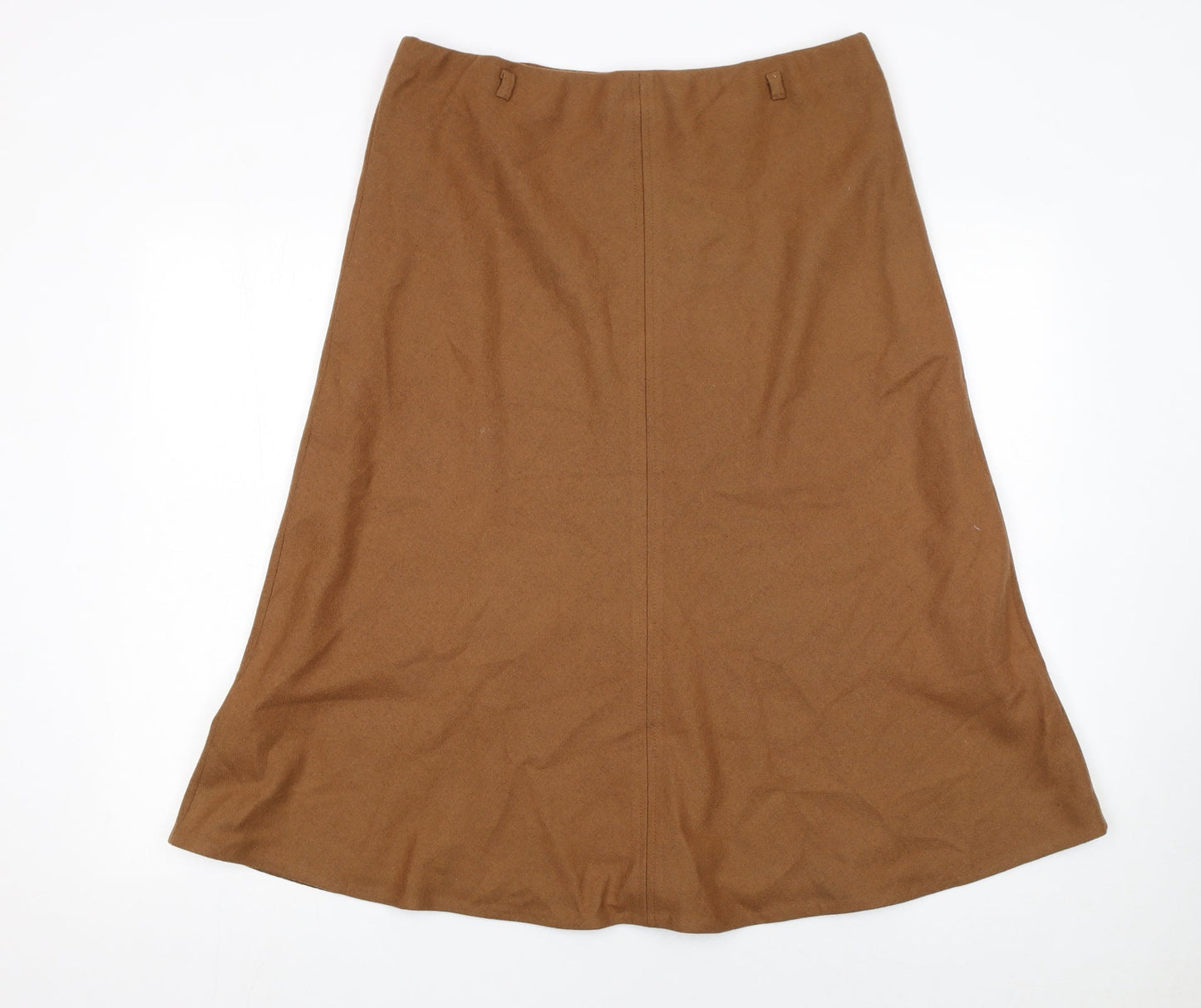 Marks and Spencer Womens Brown Wool Blend A-Line Skirt Size 14