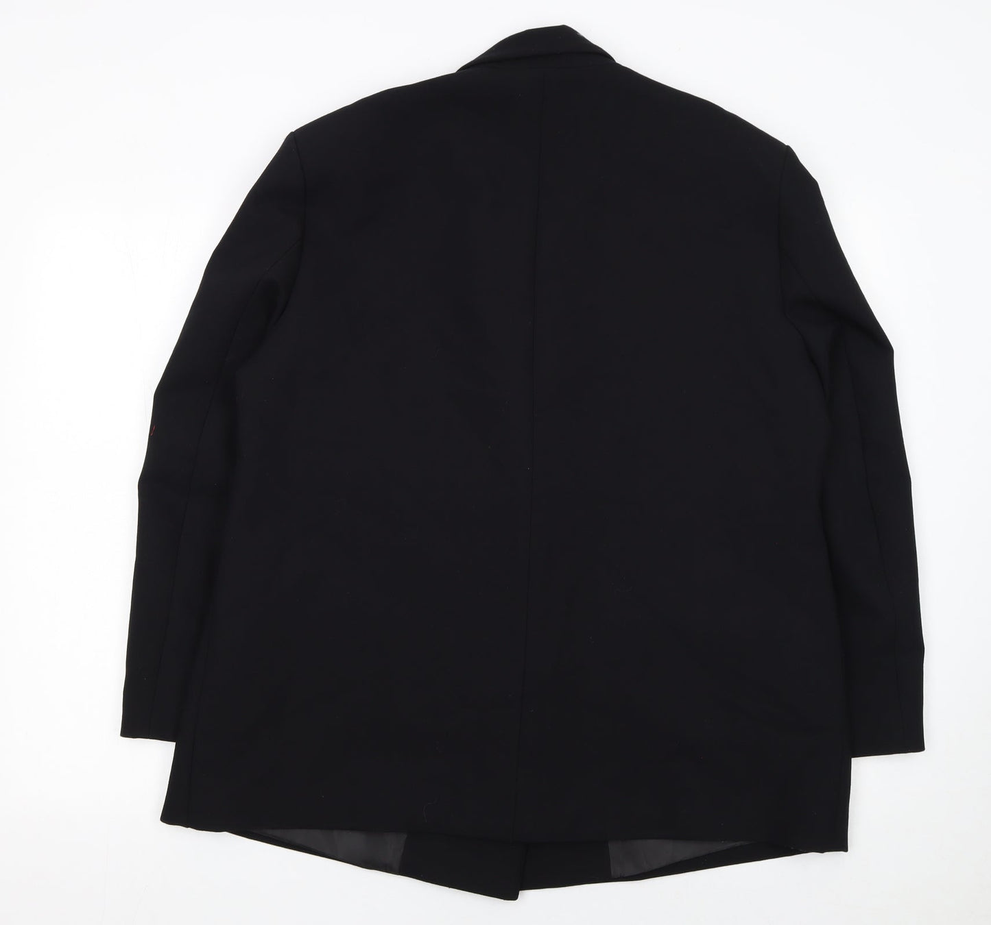 Zara Women Black XL Single-Breasted Blazer Jacket