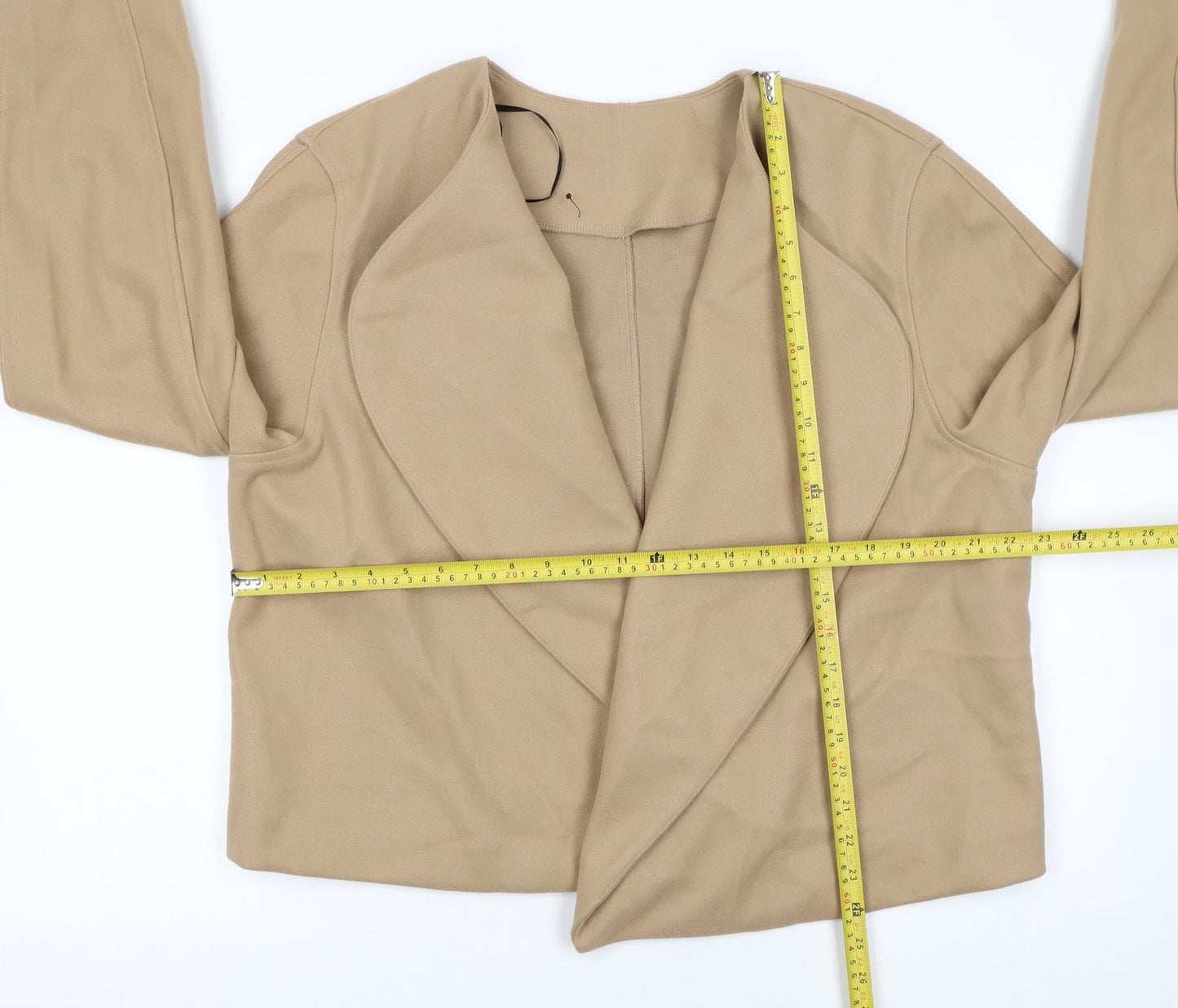H&M Divided Women Beige Blazer Jacket Size 14 Regular Fit