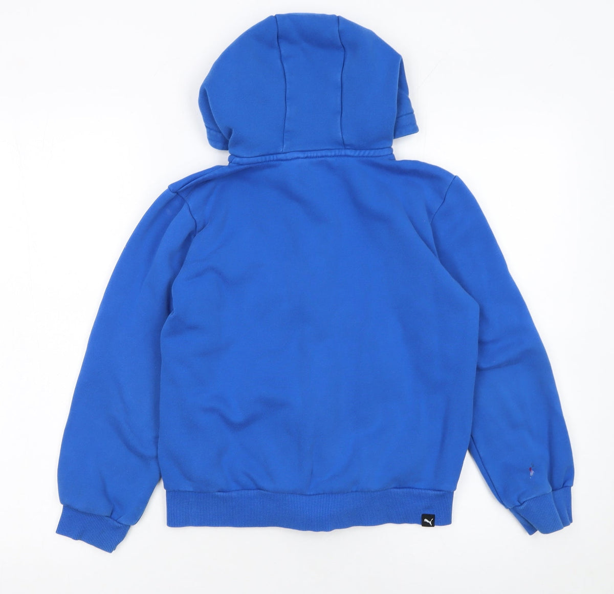 Puma Boys Blue Full Zip Hoodie 6-7 Years Fleece Lined Hooded Sweatshirt