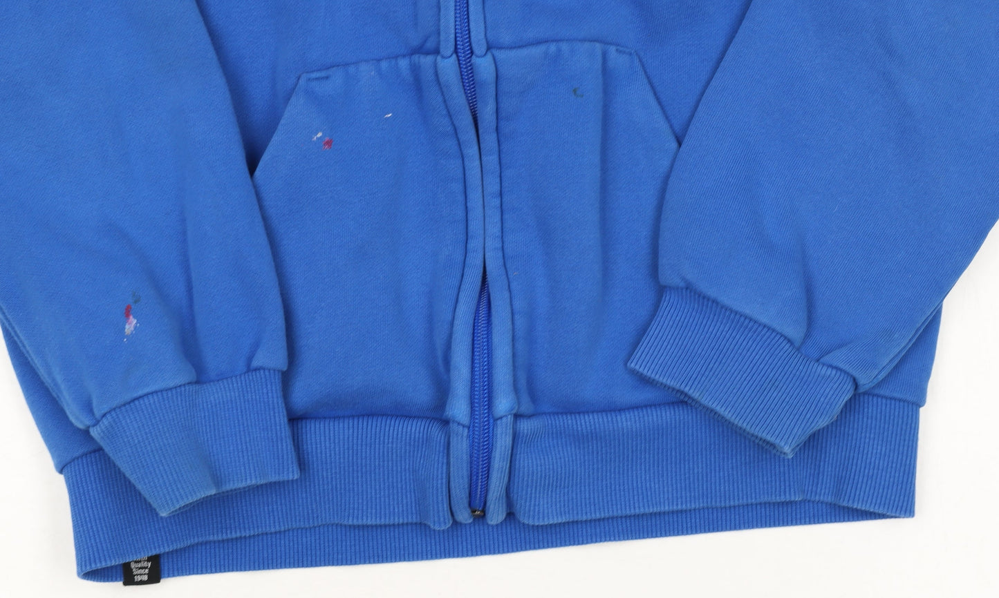 Puma Boys Blue Full Zip Hoodie 6-7 Years Fleece Lined Hooded Sweatshirt