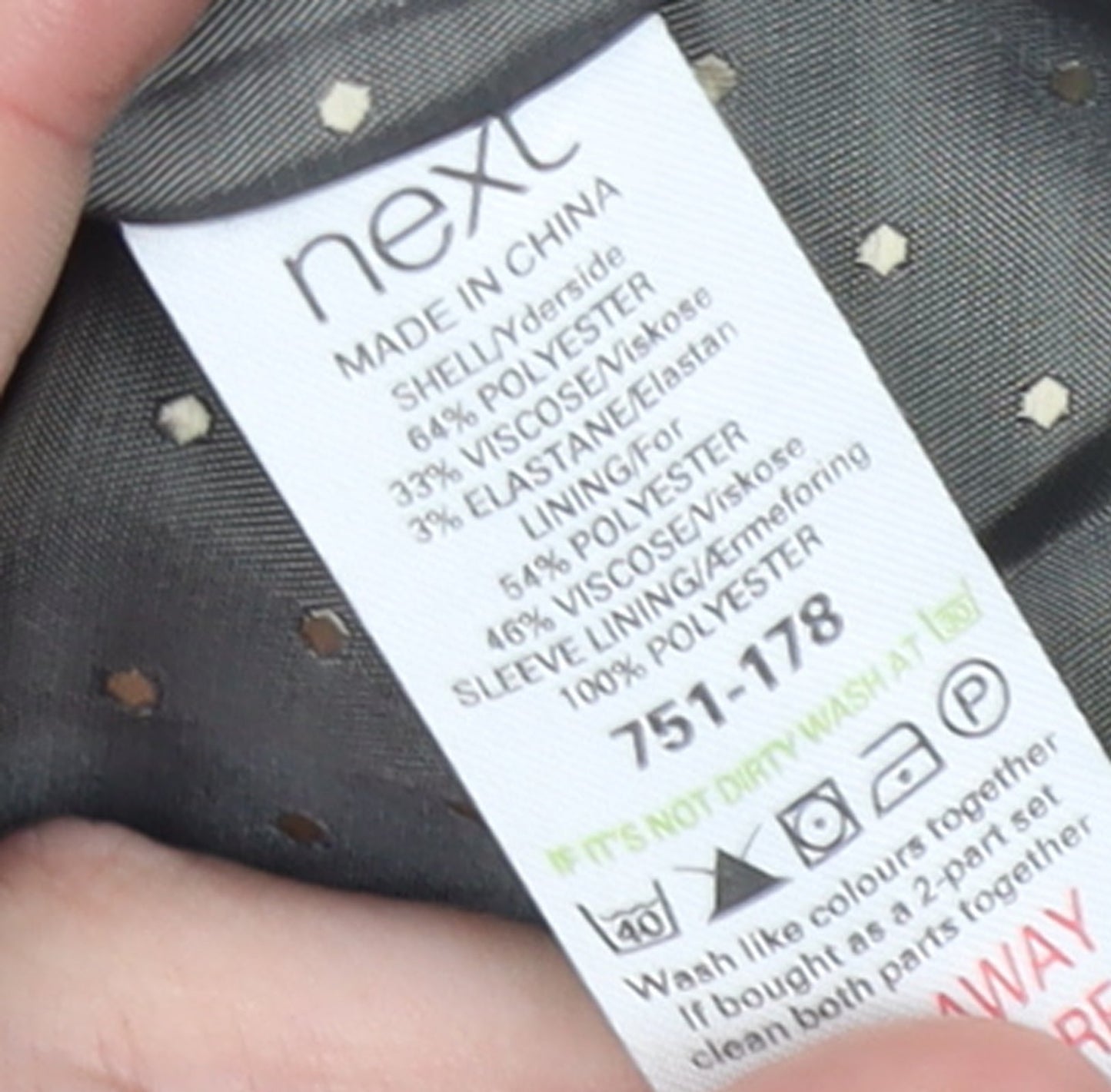 Next Women Brown Check Blazer Size 14 Tailored Single-Breasted Jacket