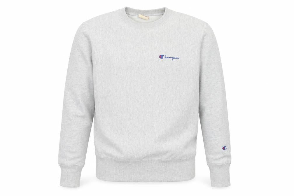 Champion Men's Grey Pullover Sweatshirt Small Crew Neck Fleece