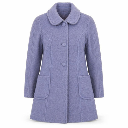 Topshop Women’s Purple Wool Blend Mid-Length Coat UK 8