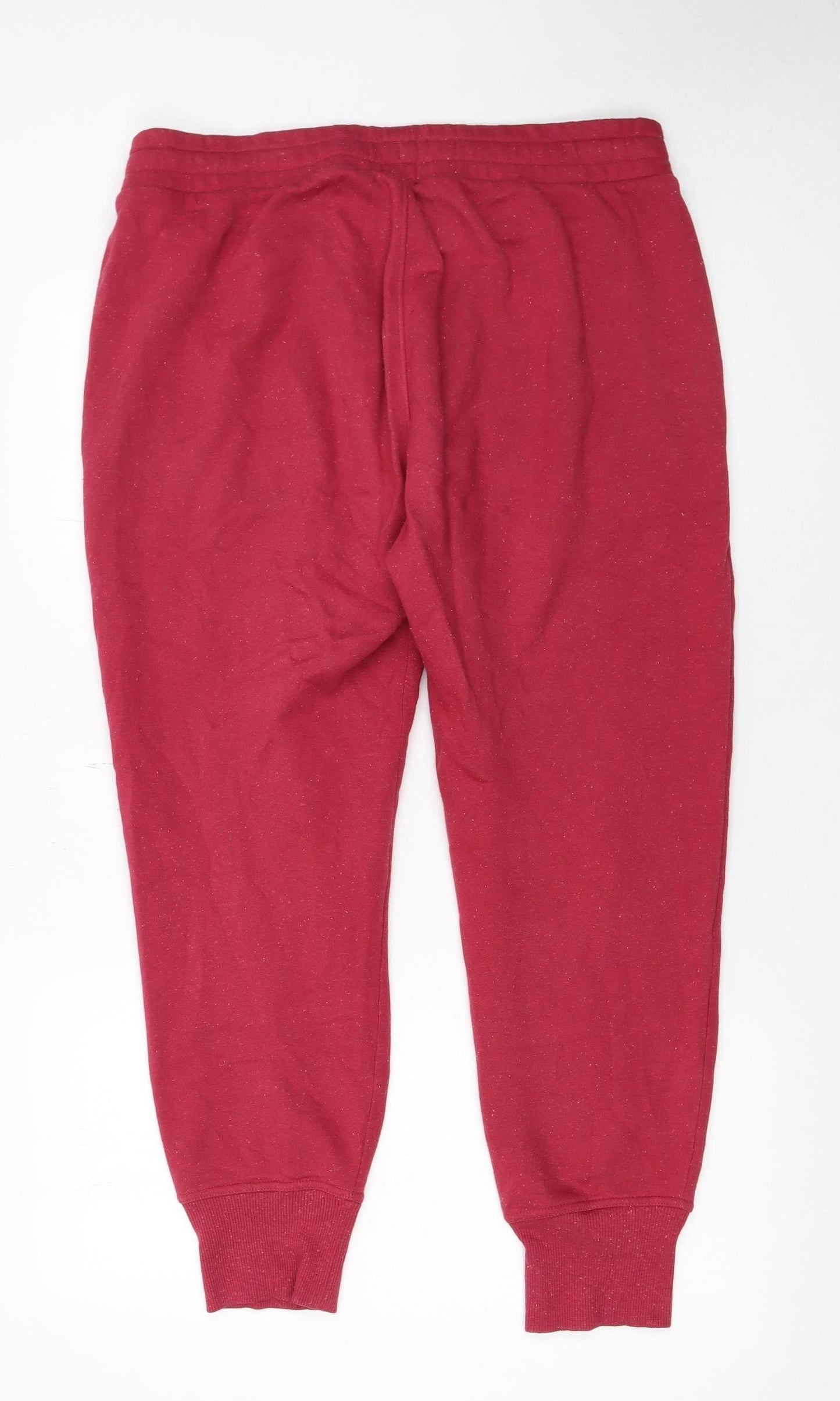 Under Armour Womens Red Jogger Sweatpants L Loose Fit Fleece Trousers
