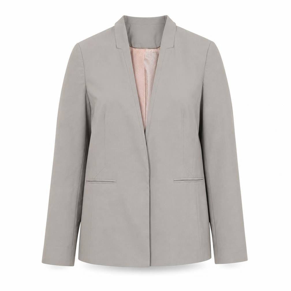 Next Women Beige Tailored Suit Jacket Size 16 Regular Lined Blazer