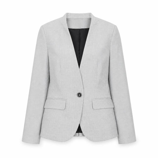 Zara Women Grey Houndstooth Slim Fit Blazer Jacket Size 8