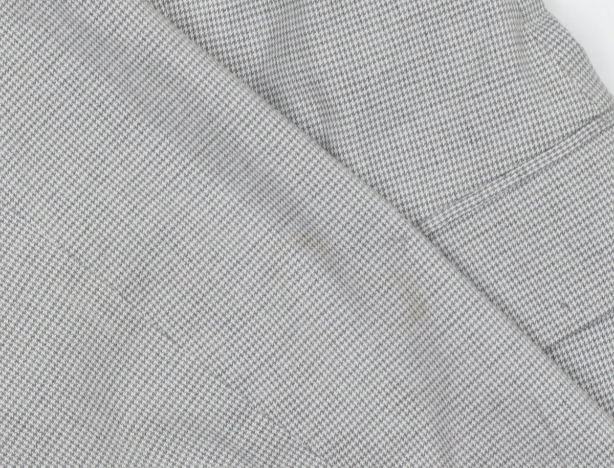 Zara Women Grey Houndstooth Slim Fit Blazer Jacket Size 8