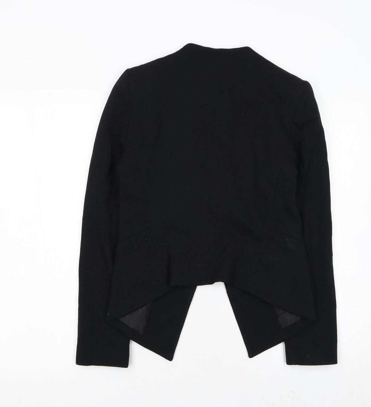 Topshop Women Black UK 8 Tailored Suit Jacket Viscose Blend
