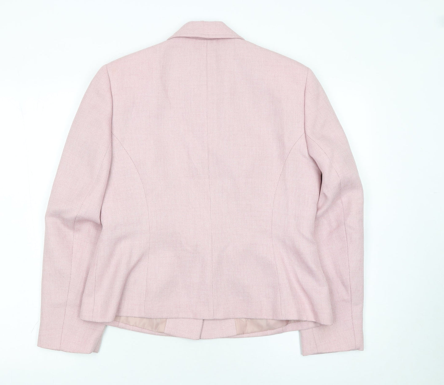 BHS Womens Pink Polyester Blazer Jacket Size 12 Classic Style