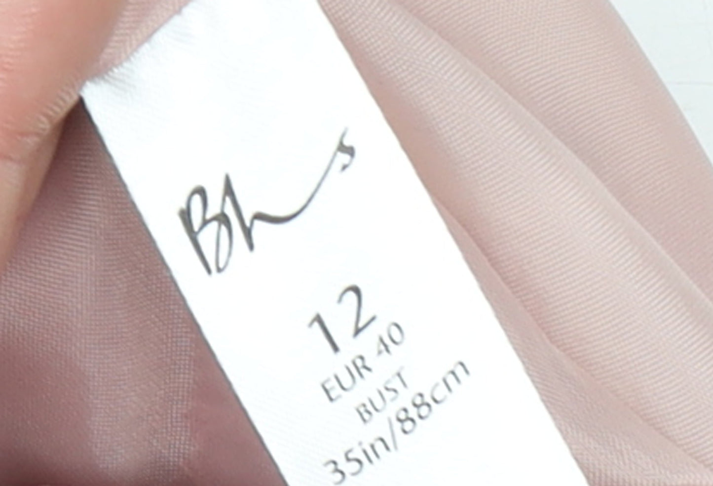 BHS Womens Pink Polyester Blazer Jacket Size 12 Classic Style