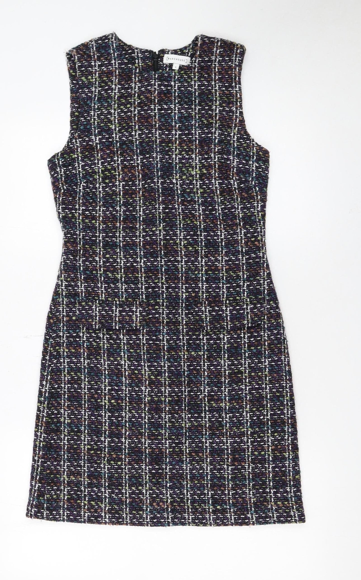 Paper Dolls Women’s Multicoloured Tweed Shift Dress Size 10 Sleeveless