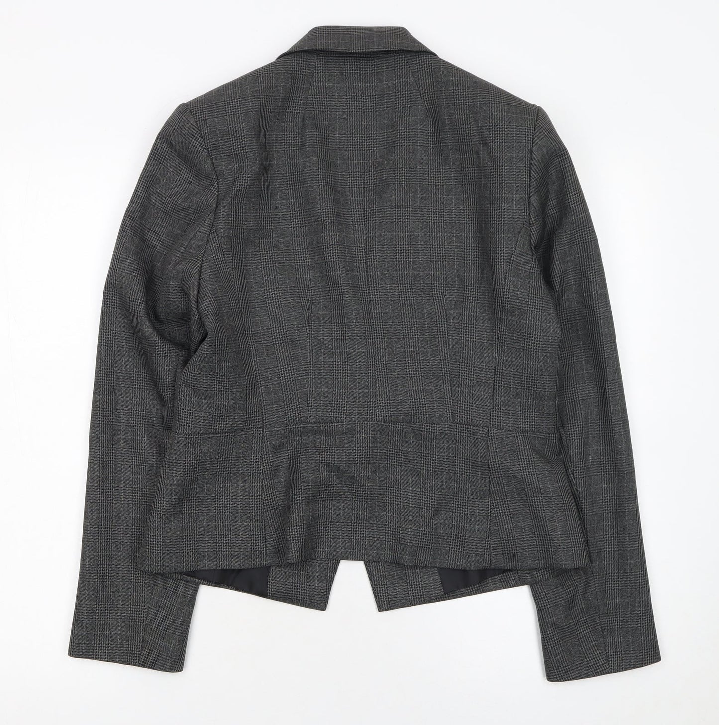 Marks and Spencer Women’s Grey Check Tailored Blazer UK 12