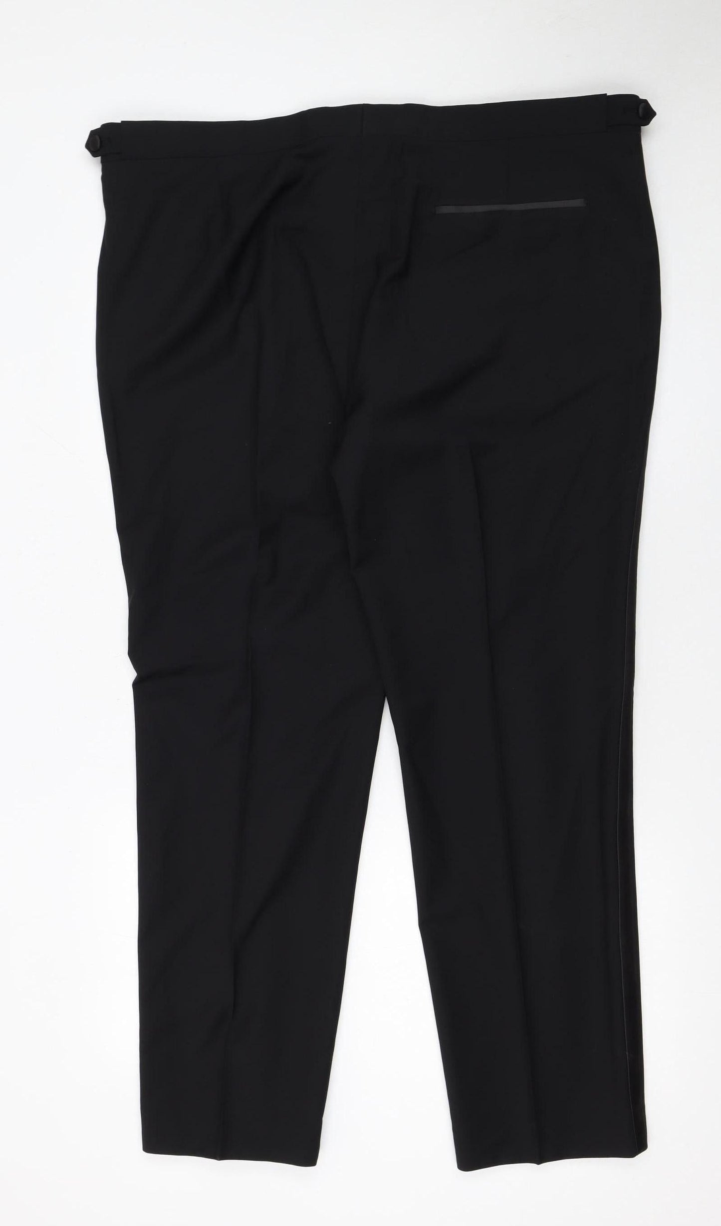Marks and Spencer Autograph Men's Black 42 Regular Wool Blend Dress Trousers