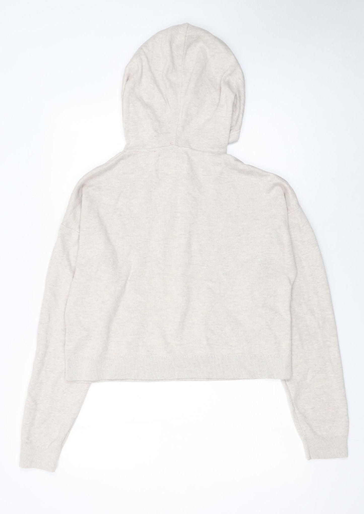 Jack Wills Womens Beige Hooded Pullover Jumper Size 14