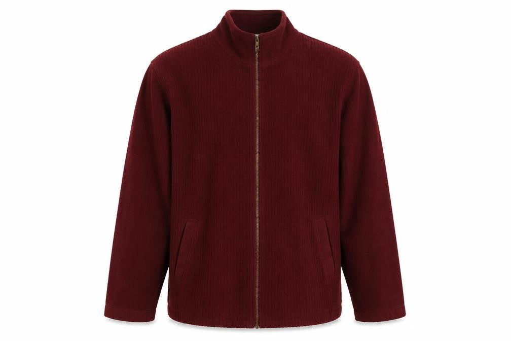 Berkertex Men's Red Fleece Full Zip Jacket Size L