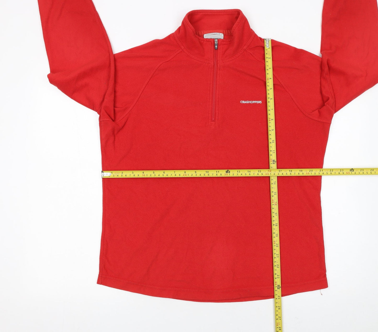 Craghoppers Women Red Fleece 1/2 Zip Pullover Sweatshirt UK 16