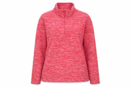 Mountain Warehouse Womens Red 1/4 Zip Fleece Pullover UK 8
