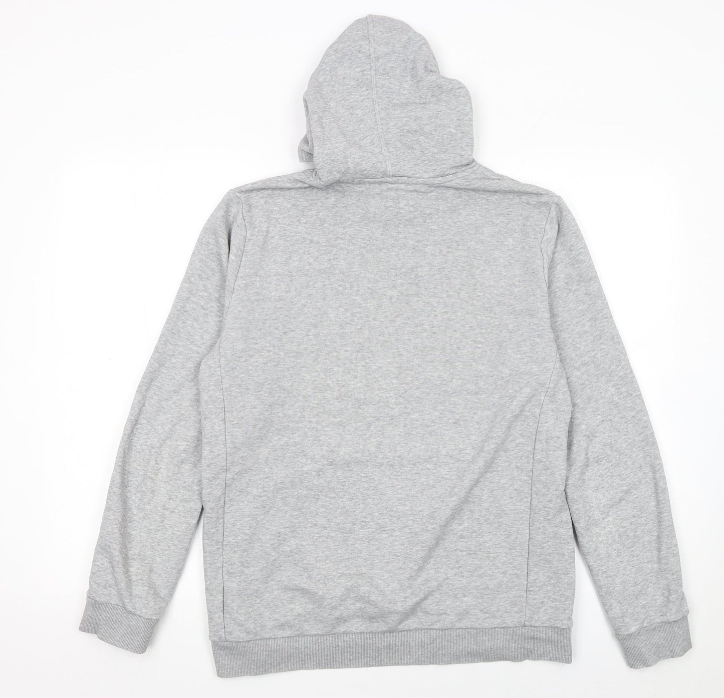 Adidas Boys Grey Hoodie 15-16 Years Pullover Fleece Cotton Blend
