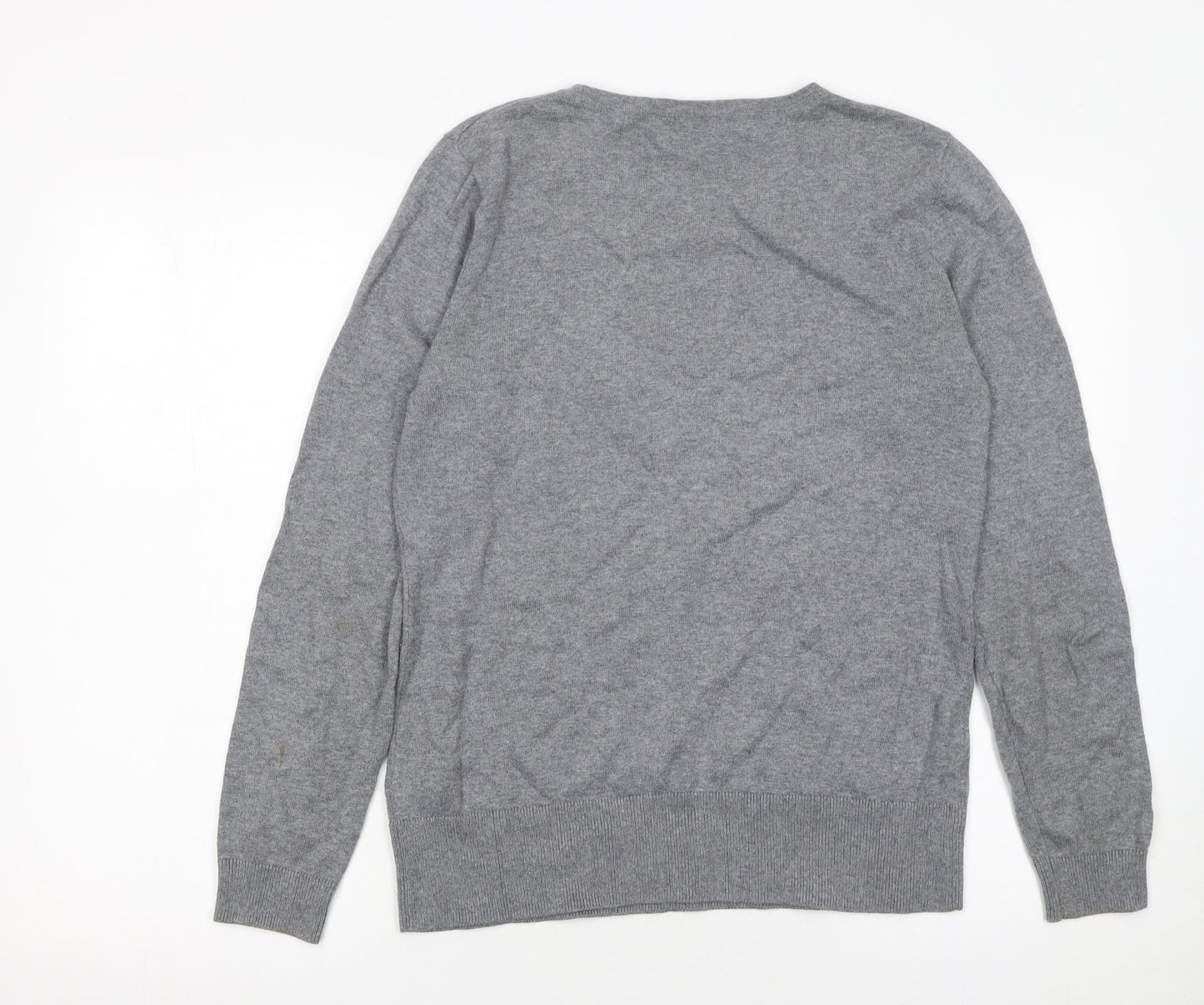 Clements Ribeiro Women Grey Bird Pullover Jumper Size 14 Cotton Cashmere