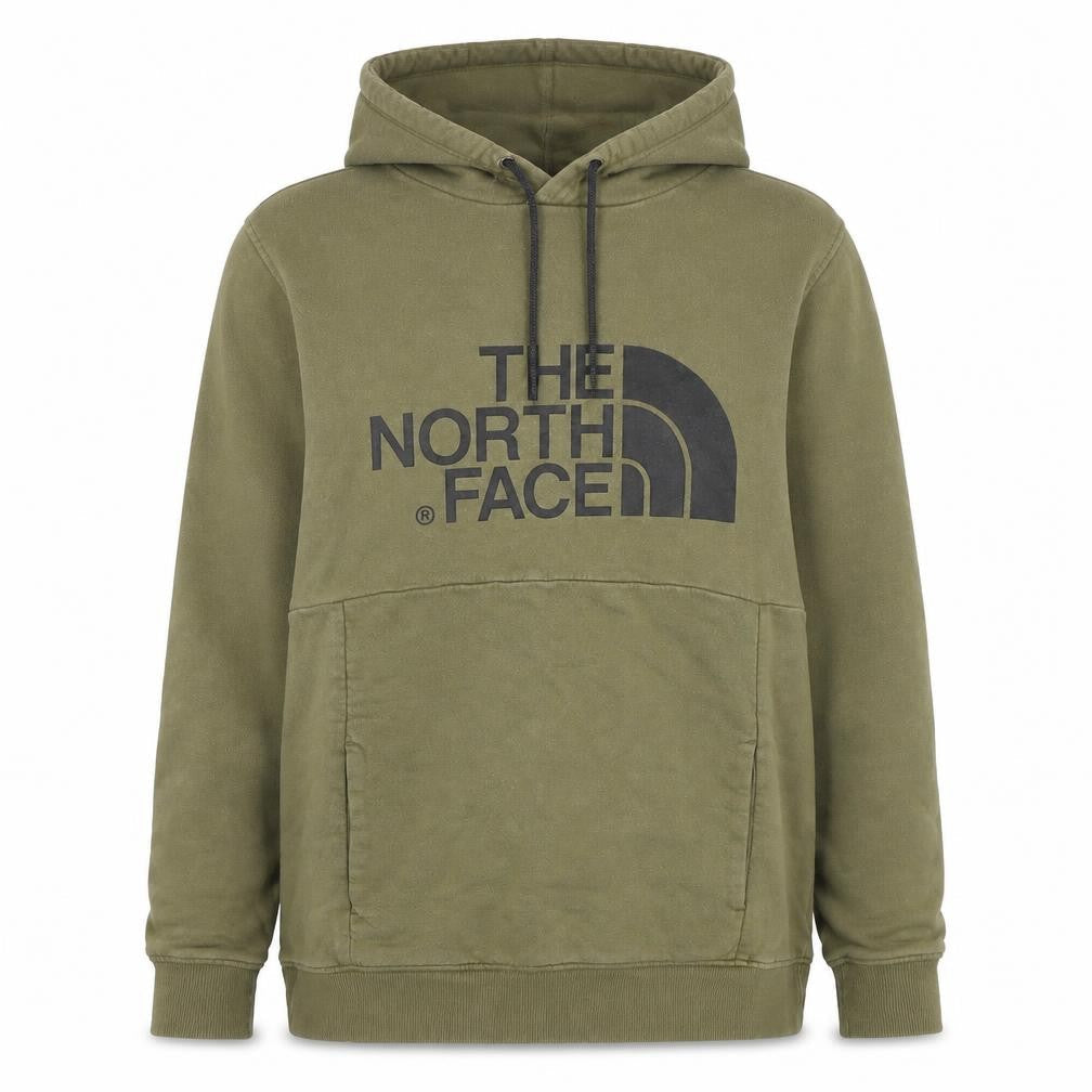 The North Face Womens Khaki Pullover Hoodie Small Cotton Logo Casual