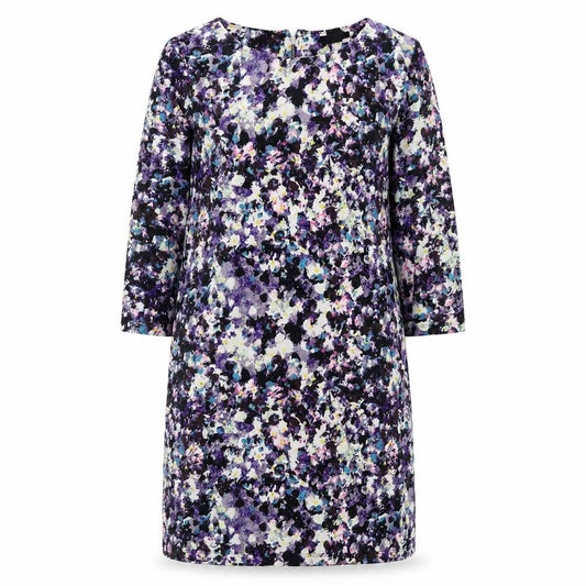 H&M Women’s Multicoloured Floral Shift Dress XS 3/4 Sleeve