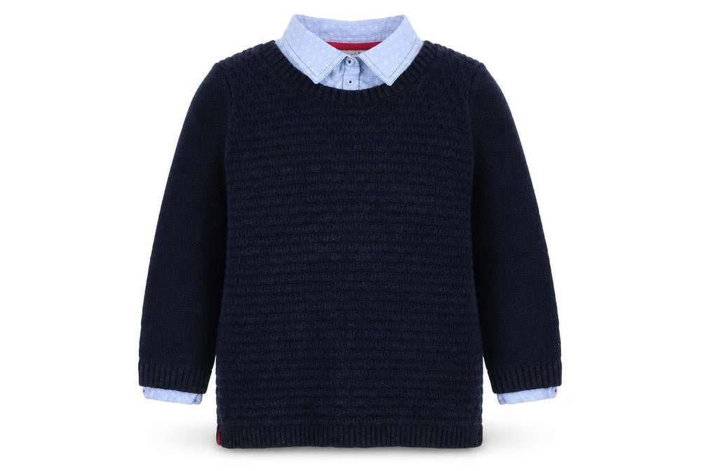 Marks & Spencer Women’s Blue Collared Knit Jumper Size 16