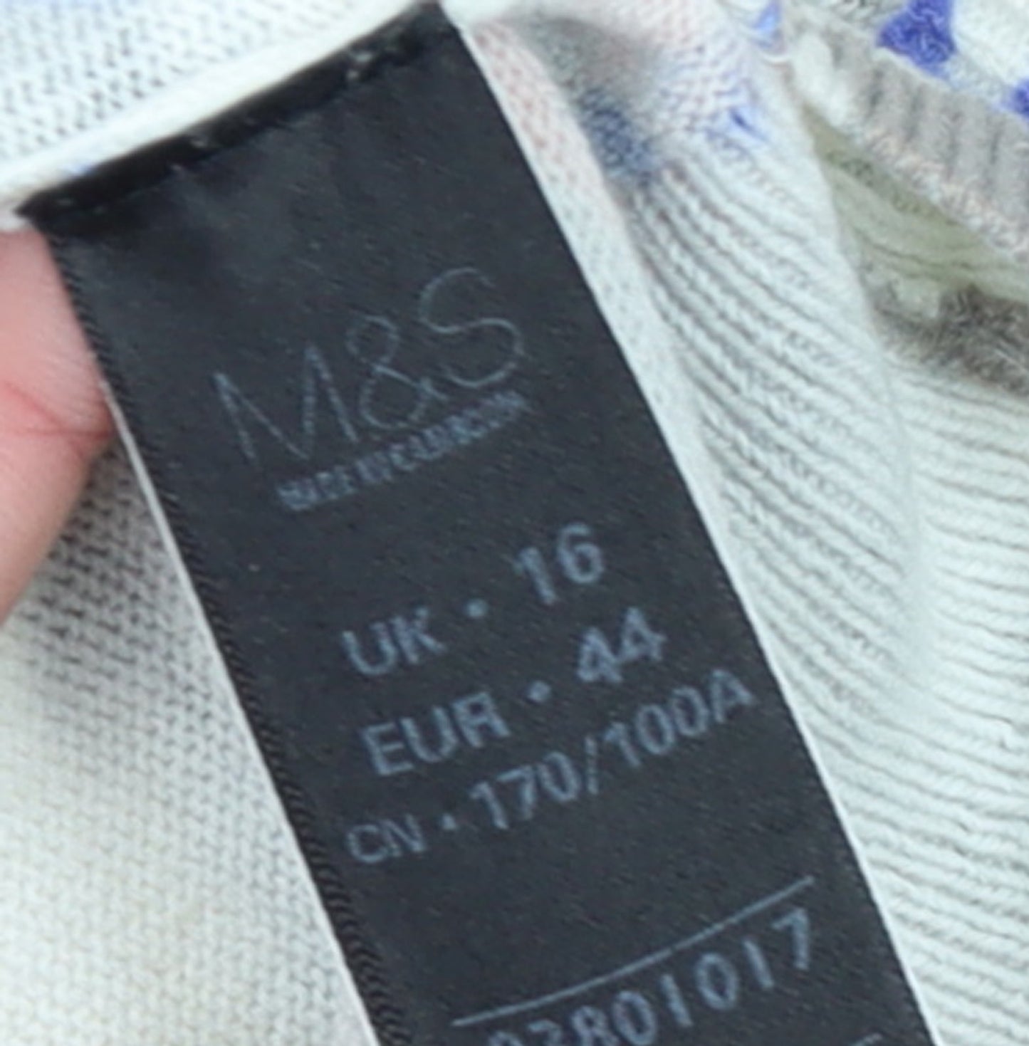 Marks and Spencer Women’s Multicoloured Size 16 Crew Neck Acrylic Jumper