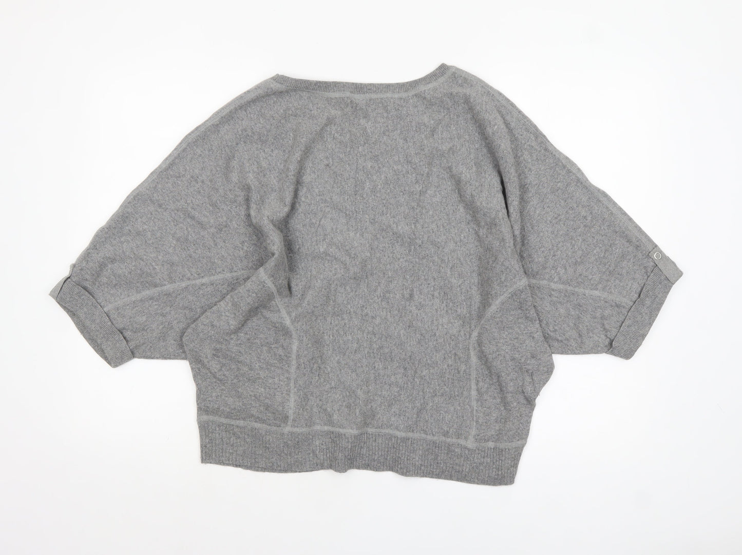 Marks and Spencer Women's Grey 3/4 Sleeve Knit Jumper Size 14