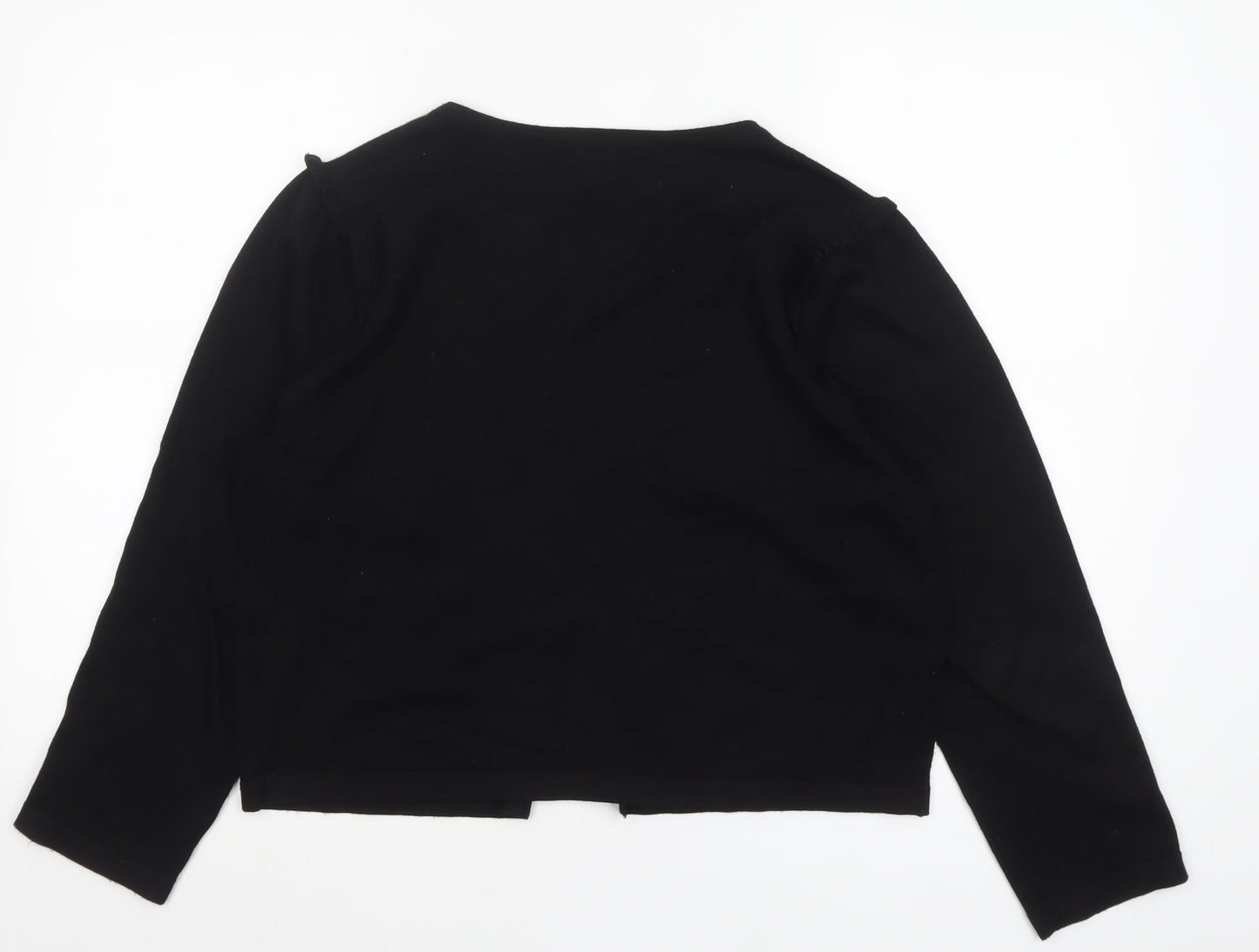 DKNY Womens Black XL Knit Cardigan Long Sleeve Round Neck