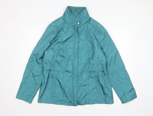 Klass Womens Sea Green Lightweight Zip Jacket Size 16