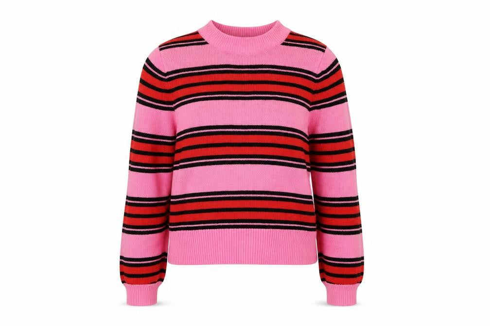 H&M Divided Women's Multicoloured Striped Crew Neck Pullover Jumper XS