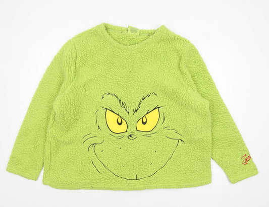 The Grinch Womens Green Fleece Pyjama Top 2XL Plus Size Winter