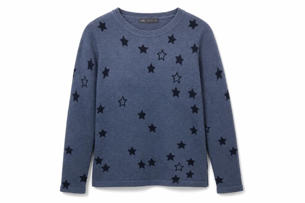 Marks & Spencer Women’s Blue Star Knit Jumper Size 12