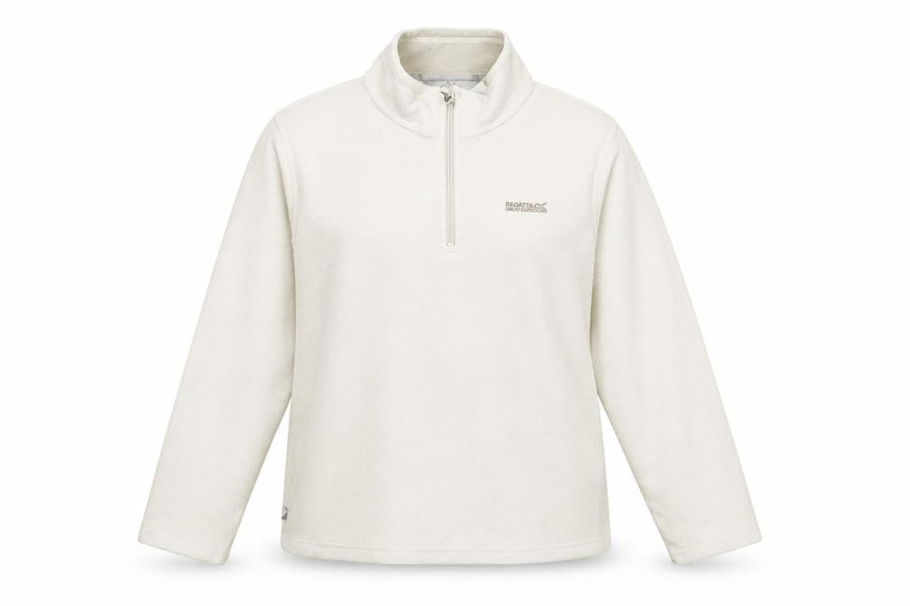 Regatta Great Outdoors Women Beige 1/2 Zip Fleece Sweatshirt UK 16