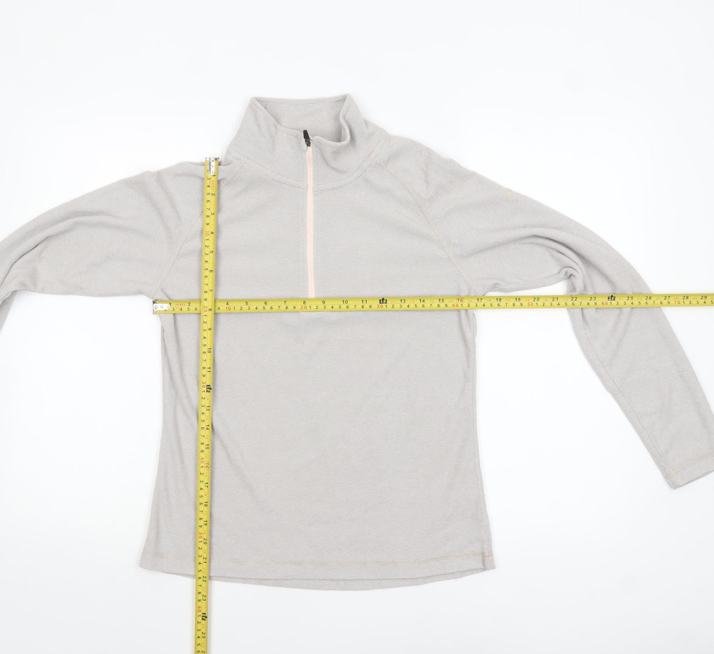 Trespass Womens Beige 1/2 Zip Pullover Hoodie UK 10 Polyester