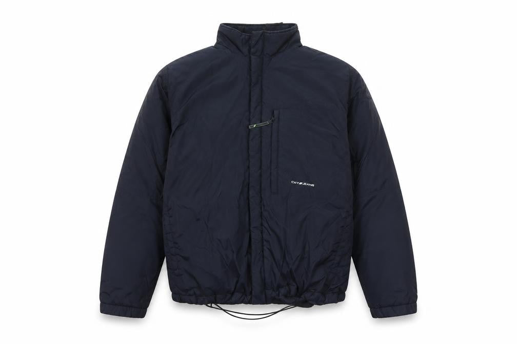 DKNY Jeans Men Blue L Puffer Jacket Nylon Winter Zip Up