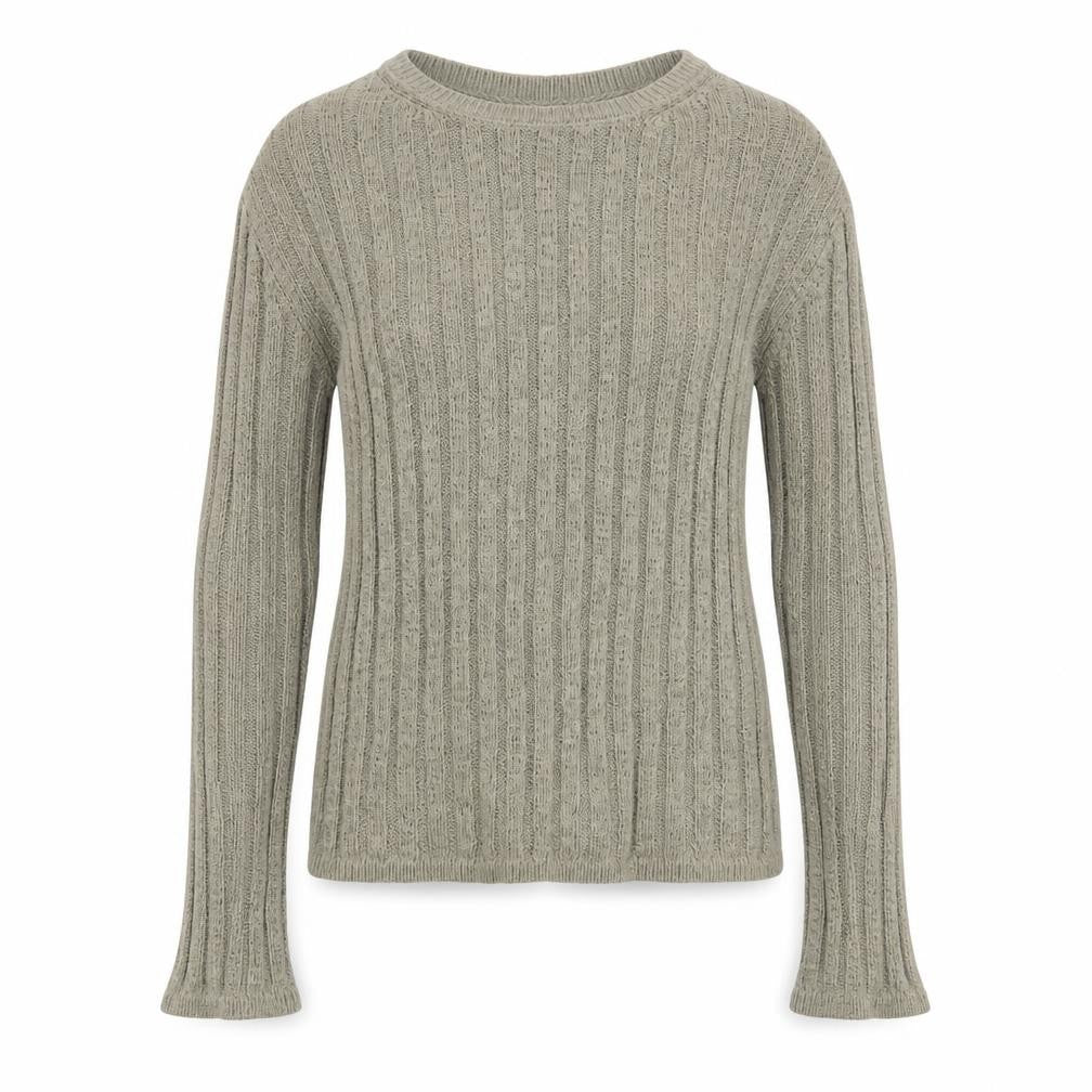 Marks & Spencer Women’s Grey Ribbed Knit Pullover Jumper Size S