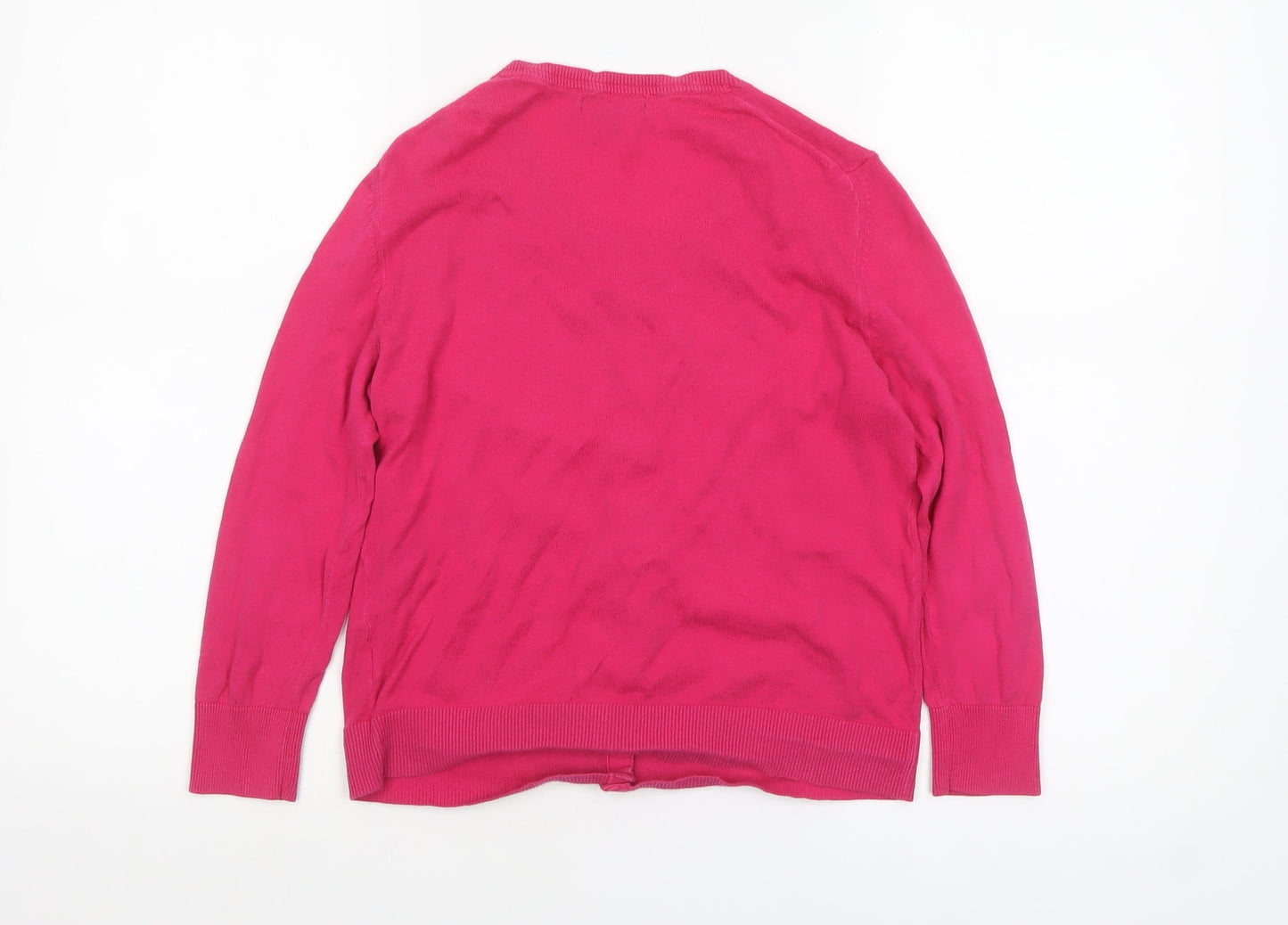 Gap Womens Pink Cotton Cardigan Small Long Sleeve Classic Style