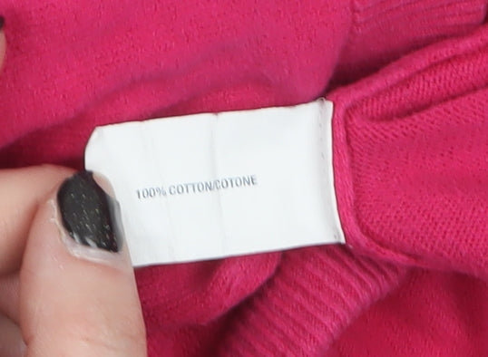 Gap Womens Pink Cotton Cardigan Small Long Sleeve Classic Style
