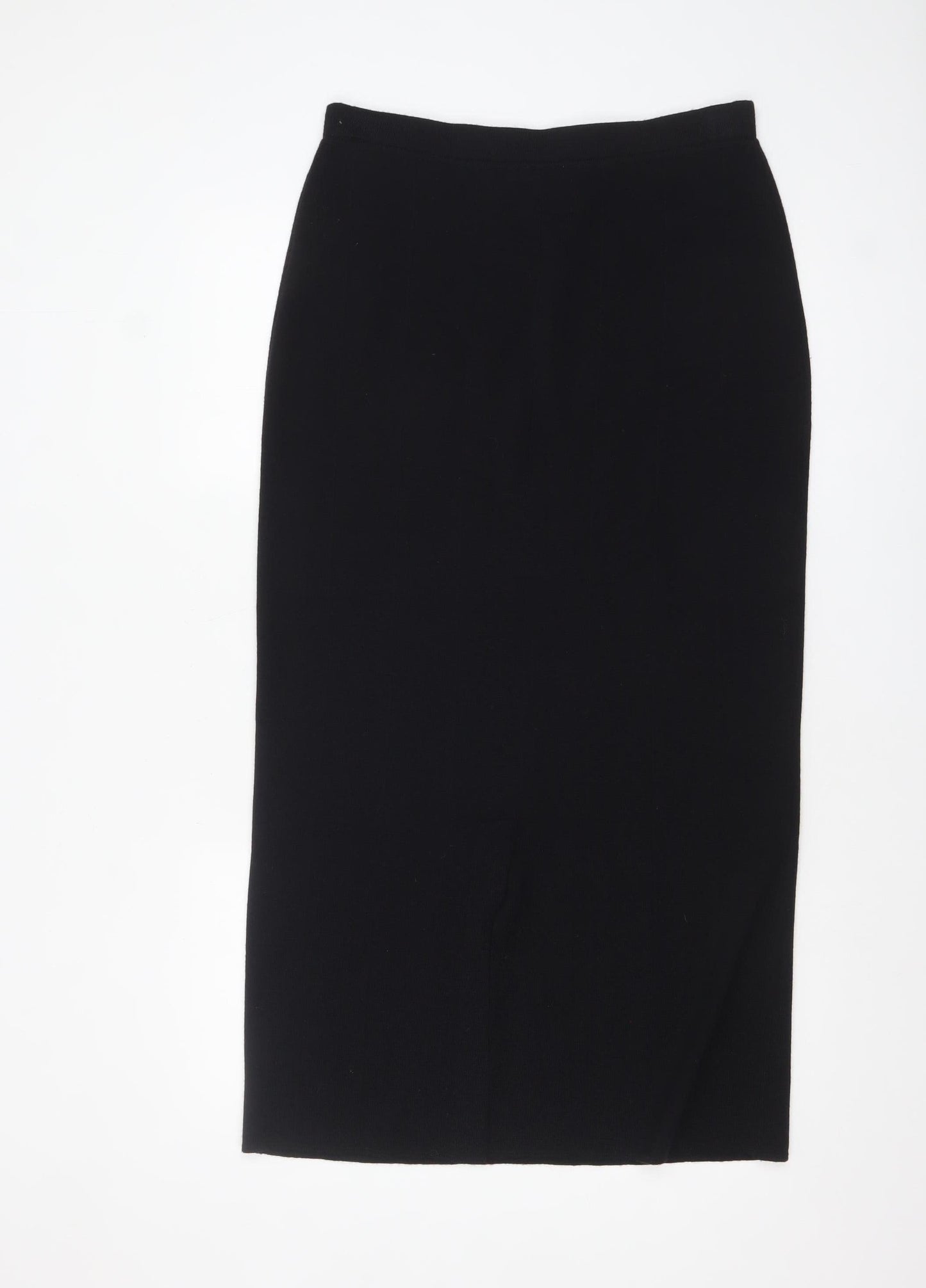 VIZ-A-VIZ Women's Black Wool Blend Midi Pencil Skirt L