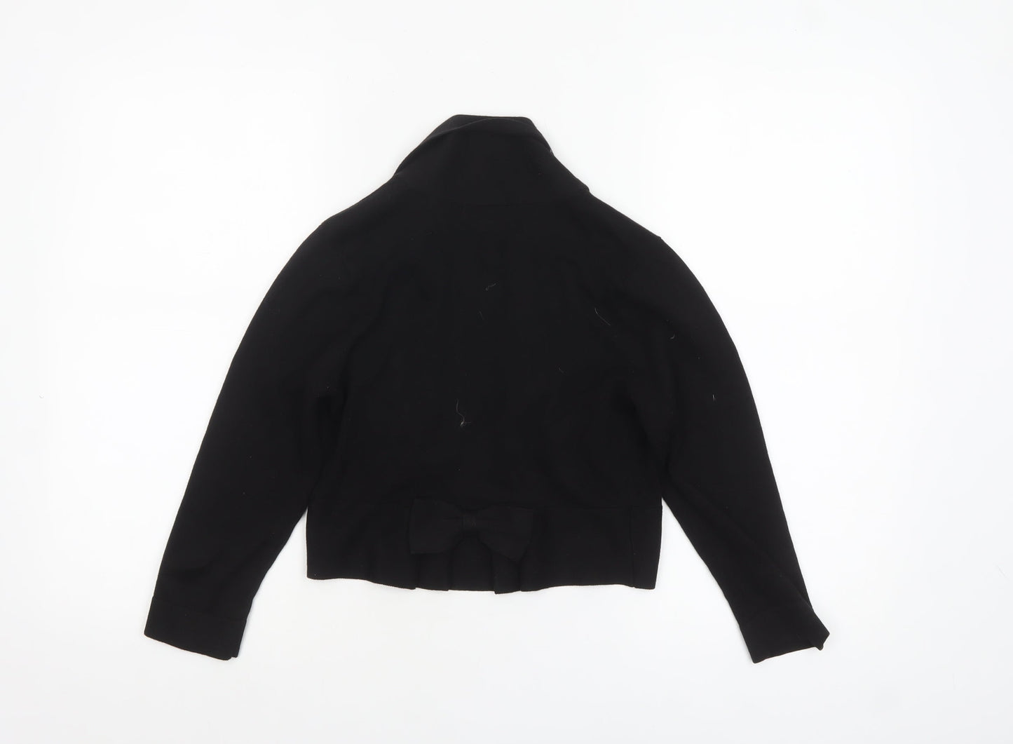 Monsoon Women's Black Cotton Bow Detail Cardigan Size S
