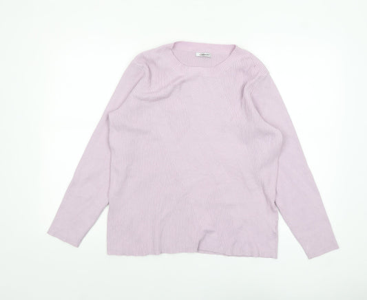 Damart Womens Pink Viscose Blend Crew Neck Long Sleeve Jumper Size 18/20